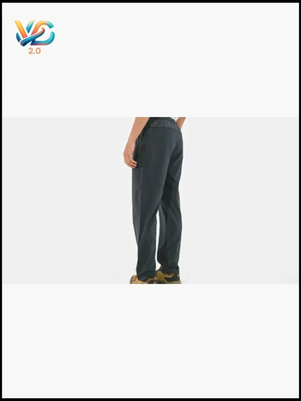 Men's Lightweight Hiking Travel Pants Athletic Outdoor Elastic Waist Water